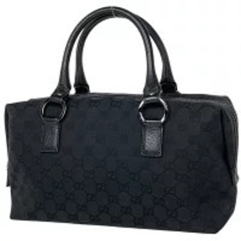 Gucci GG handbag Boston bag canvas black